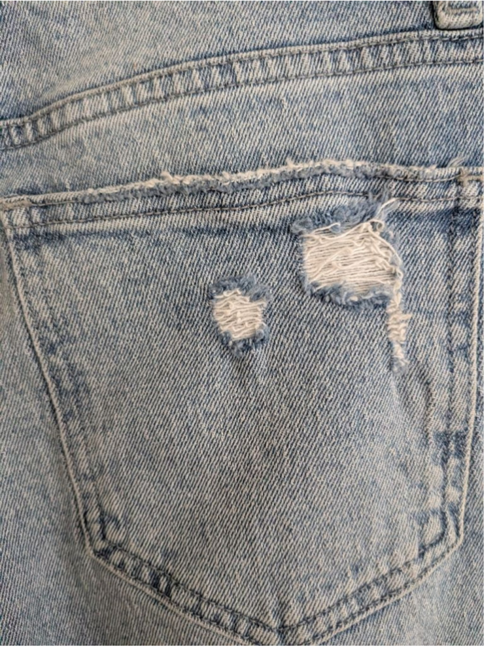 Vervet Distressed Wide Leg Crop Jeans Size 27 Light Wash High Rise Denim - Picture 8 of 9